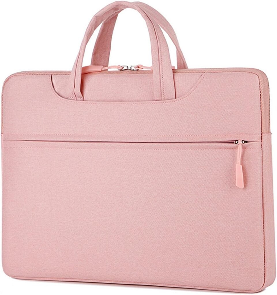 ENEN Laptop Bag, 15.6 Inch Laptop Case Laptop Sleeve With Zippered Laptop Bags for Women Men, Laptop Handbags for Business, School, Office (14 inches,Pink) ENEN Laptop Bag, 15.6 Inch Laptop Case Laptop Sleeve With Zippered Laptop Bags for Women Men, Laptop Handbags for Business, School, Office (14 inches,Pink)