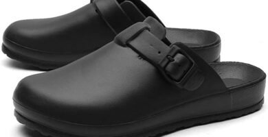 ERLINGO Mens Womens Garden Clogs, Slip on Mules Sandal Casual Beach Mule Clogs Ladies Comfort Flat Nurse Shoes Backless Kitchen Garden Slippers Soft Wide Fit Sandals