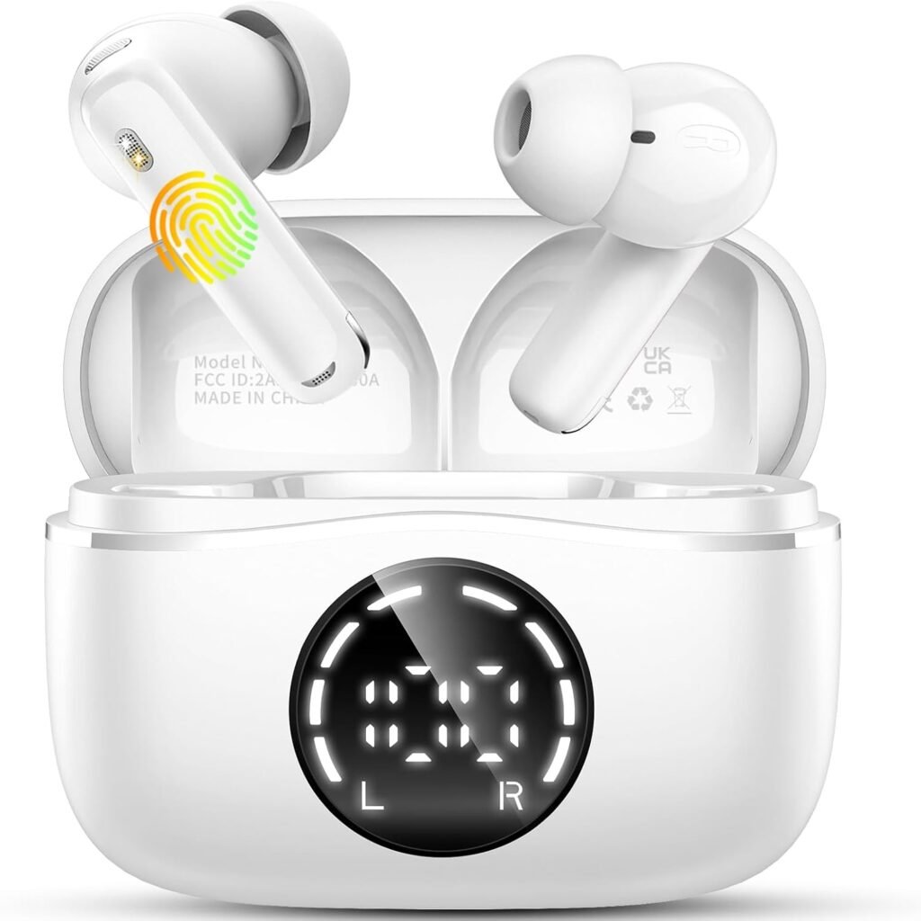 Ear buds Wireless Earbuds, Bluetooth 5.4 Headphones 2024 ENC Noise Cancelling, Bluetooth Earphones 48H Playtime Wireless Earphones with 4 Mics, in Ear Headphones IP7 Waterproof/USB-C Fast Charge New