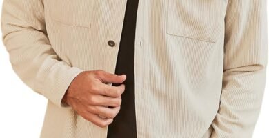 Elegancity Men’s Corduroy Shirts Casual Long Sleeve Button Down Trucker Jacket Autumn Winter Coats with Pockets S-XXL