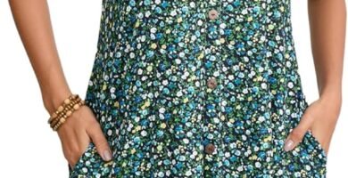 Enmain Womens Summer Dress Spaghetti Strap Dresses Casual Knee Length Swing Floral V Neck Sleeveless Dress with Pockets for Beach Hawaii S-2XL Enmain Womens Summer Dress Spaghetti Strap Dresses Casual Knee Length Swing Floral V Neck Sleeveless Dress with Pockets for Beach Hawaii S-2XL