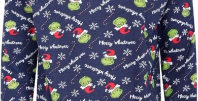 Ex UK Store Mens Christmas Sweatshirt The Grinch Xmas Jumper Festive Novelty Top M – XXL New