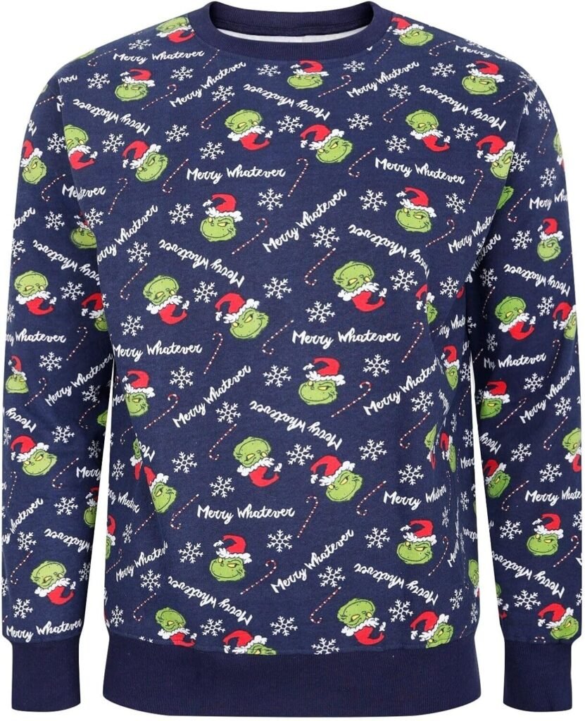 Ex UK Store Mens Christmas Sweatshirt The Grinch Xmas Jumper Festive Novelty Top M – XXL New Ex UK Store Mens Christmas Sweatshirt The Grinch Xmas Jumper Festive Novelty Top M – XXL New