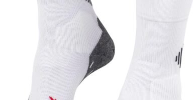 FALKE Unisex 4 GRIP Stabilizing Socks Medium Cushioning Compression Around Ankles For Optimum Support Silicone Dots On Sole For An Improved Grip Quick-Drying Breathable Functional Yarn 1 Pair