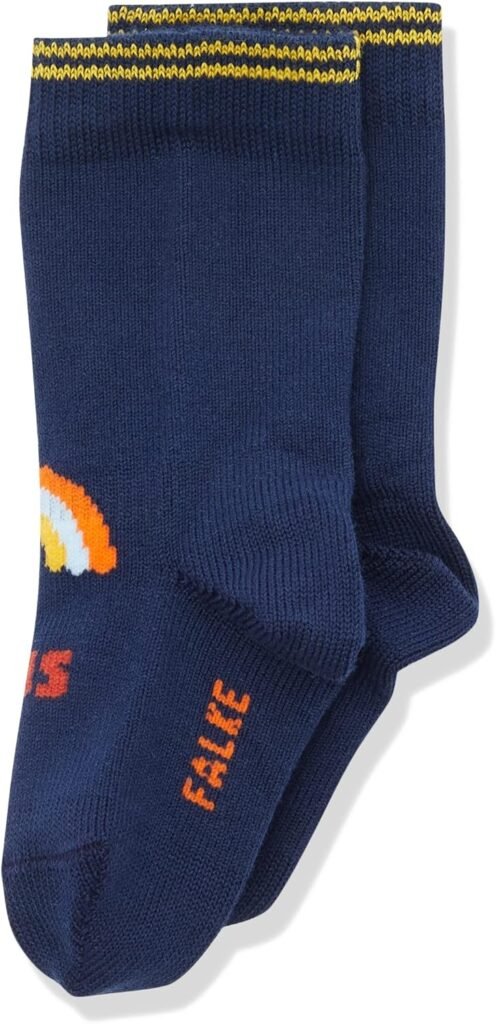FALKE Unisex Baby Baby Sunshine Socks Sustainable Organic Cotton Blue Brown Pink Patterned Mid-Calf Length 1 Pair FALKE Unisex Baby Baby Sunshine Socks Sustainable Organic Cotton Blue Brown Pink Patterned Mid-Calf Length 1 Pair