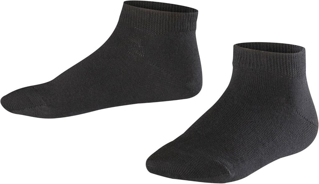 FALKE Unisex Kids Family Trainer Socks Sustainable Cotton Black Grey More Colours Thin Ankle Socks For Boys Or Girls Summer Or Winter Plain Pattern For School Or Casual Looks 1 Pair