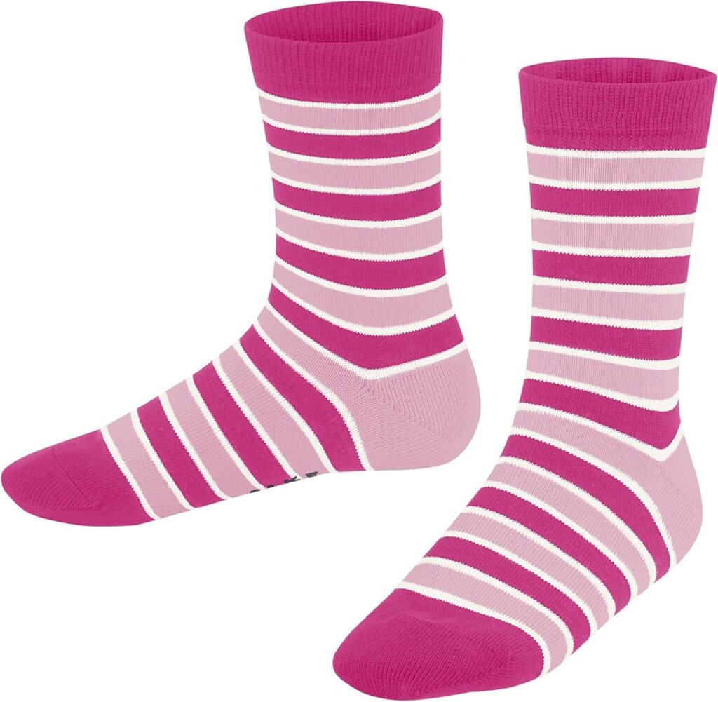 FALKE Unisex Kids Simple Stripes Socks Breathable Sustainable Cotton Reinforced Hard-Wearing Extra-Soft Perfect Hold Do Not Slip Flat Seam In Toe Area Patterned 1 Pair