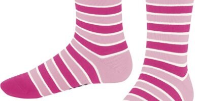 FALKE Unisex Kids Simple Stripes Socks Breathable Sustainable Cotton Reinforced Hard-Wearing Extra-Soft Perfect Hold Do Not Slip Flat Seam In Toe Area Patterned 1 Pair