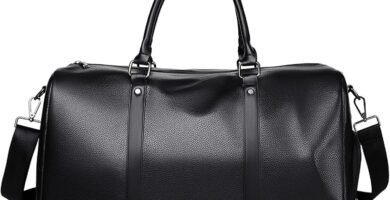 FANDARE Womens Mens Sports Gym Bag Duffle Bag with Shoes Compartment for Ryanair Airlines Cabin Bag Travel Duffel Bag Weekender Overnight Bag Men Business Handbag Waterproof PU Leather Black FANDARE Womens Mens Sports Gym Bag Duffle Bag with Shoes Compartment for Ryanair Airlines Cabin Bag Travel Duffel Bag Weekender Overnight Bag Men Business Handbag Waterproof PU Leather Black