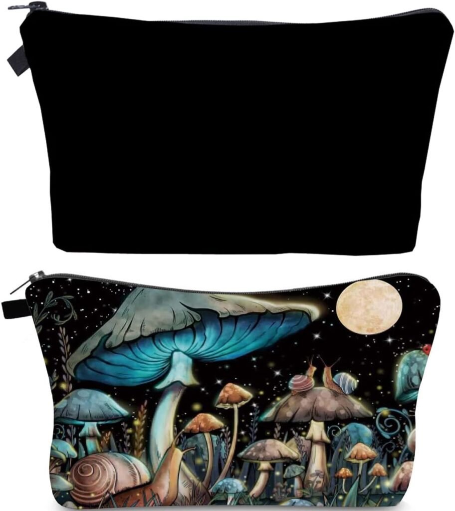 FAVORTALK Small Washbag Womens 2 Pcs Portable Cosmetic Bags Mini Makeup Bag for Handbag Toiletry Bag Men Waterproof Toiletry Bags with Zipper – B17311