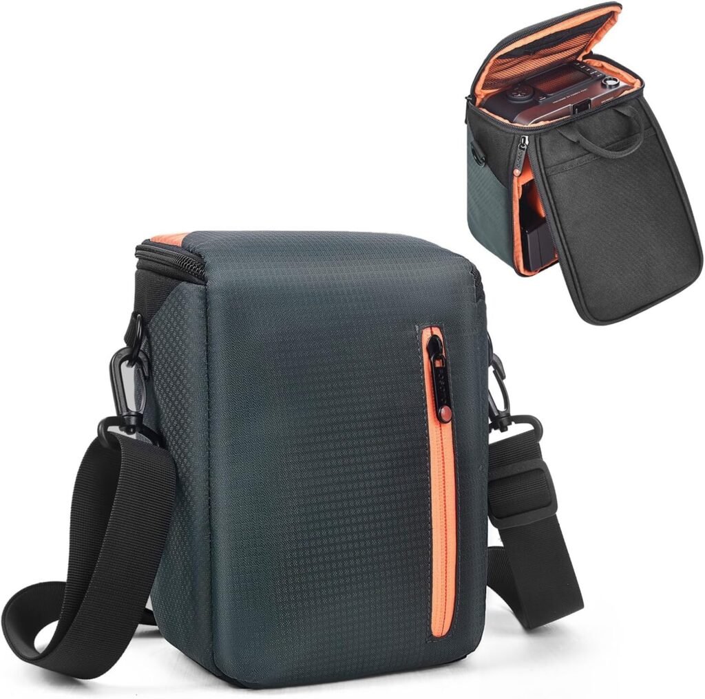 FOSOTO Mirrorless Camera Bag, Compact SLR Camera Case, Waterproof Camera Sling Bag, Dual Zippers System Design Compatible for Canon EOS M50 R50 M100 Sony A6400 A6000 Nikon Z fc Fujifilm Olympus FOSOTO Mirrorless Camera Bag, Compact SLR Camera Case, Waterproof Camera Sling Bag, Dual Zippers System Design Compatible for Canon EOS M50 R50 M100 Sony A6400 A6000 Nikon Z fc Fujifilm Olympus