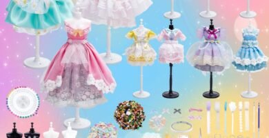 FREEBLOSS 600+Pcs Fashion Designer Kits Creativity DIY Arts & Crafts, with 4 Mannequins All in One Box Clothes Sewing Kit for All Ages Birthday Gift FREEBLOSS 600+Pcs Fashion Designer Kits Creativity DIY Arts & Crafts, with 4 Mannequins All in One Box Clothes Sewing Kit for All Ages Birthday Gift