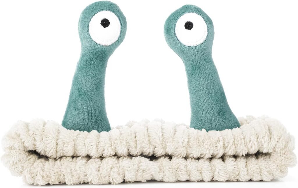 Face Wash Headband, Palm and Snail Spa Hair Bands Makeup Headbands Women Cartoon Cute Coral Fleece Elastic Headband Creative Hair Accessories for Washing Face Shower Sports