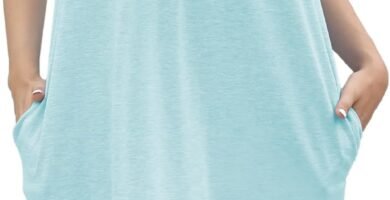 Famulily Tank Dresses for Women Pleated Flowy Summer Sleeveless Dress Casual Shirt Dresses S-XXL