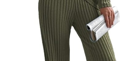 Famulily Womens Pyjamas Set Nightwear, Ladies Ribbed 2 Piece Outfits Loungewear Sets Leisure Suits Homewear V Neck Long Sleeve Jumpers and Wide Leg Trousers with Pockets Famulily Womens Pyjamas Set Nightwear, Ladies Ribbed 2 Piece Outfits Loungewear Sets Leisure Suits Homewear V Neck Long Sleeve Jumpers and Wide Leg Trousers with Pockets