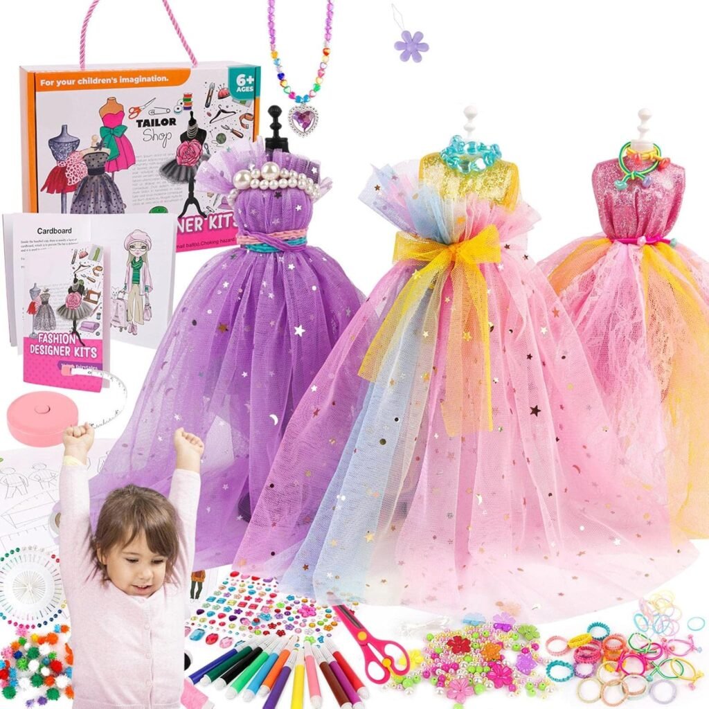 Fashion Designer Kits for Girls – 309 Girls Embroidery Kit Sewing | Reusable Creativity Learning Craft Toys, Teen Girls Kids Sewing for Kids Ages 6-12