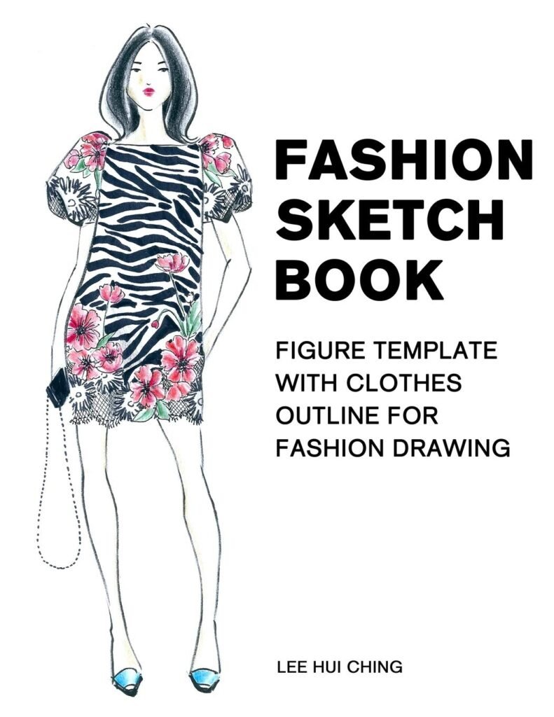 Fashion Sketch Book Figure Template with Clothes Outline for Fashion Drawing: Large Female Figure Template with Dressing Outline for Easily Sketching … Drawing & Coloring Sketchbook for Beginner)