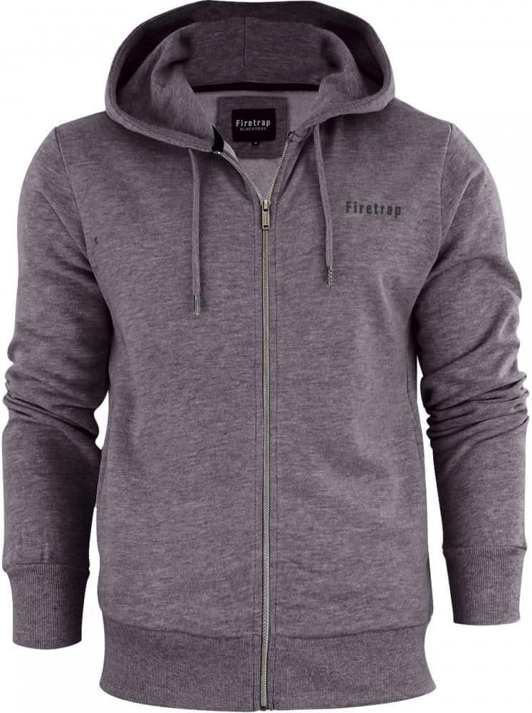 Firetrap Original Mens Designer Classic Full Zip Thru Hoodie Hooded Sweatshirt Jacket Jumper