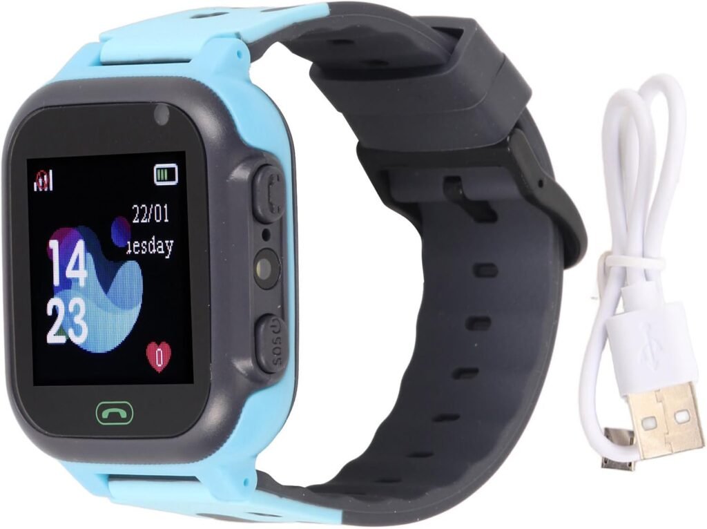 Fockety Smart Watch for Kids, HD Touch Screen Kids Smart Watch with Games, Camera, Video, Music Player, Alarm, SOS Button, Waterproof Kids Game Smart Watch, Gift for Boys, Girls, Teens