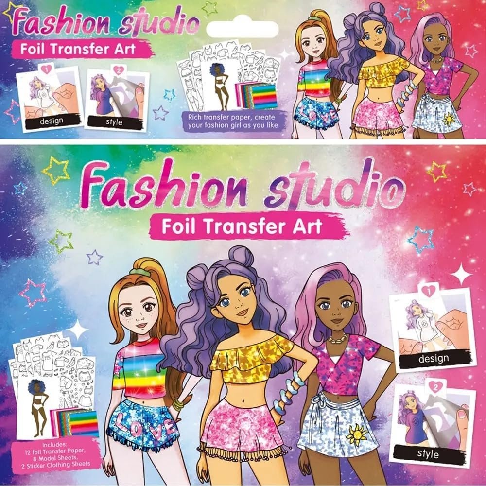 Foil Transfer Art, Fashion Studio Foil Fun, No Mess Art for Kids, DIY Creative Activity, Gifts for Girls and Boys Ages 6,7,8,9,10 Travel Toys Foil Transfer Art, Fashion Studio Foil Fun, No Mess Art for Kids, DIY Creative Activity, Gifts for Girls and Boys Ages 6,7,8,9,10 Travel Toys