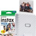 Fujifilm Instax Link Wide Printer & 20 Shots – Ash White