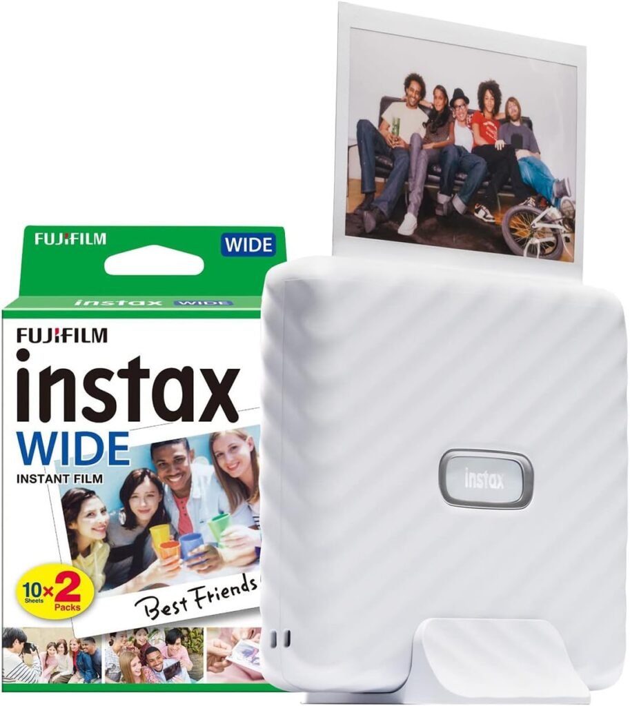 Fujifilm Instax Link Wide Printer & 20 Shots – Ash White