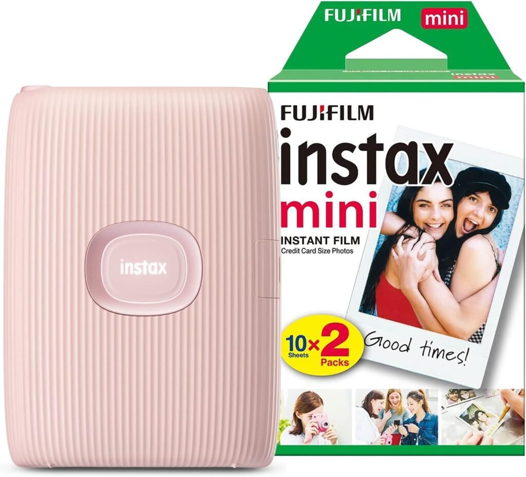 Fujifilm Instax Mini Link 2 Wireless Photo Printer with 20 Shots Film Pack – Soft Pink