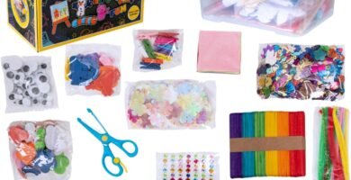 Fun Craft Arts and Crafts Supplies Kit with Storage Box| 400+ Pcs Arts and Crafts for Toddlers Kids Scissors Lolly Sticks Pipe Cleaners Googly Eyes Foam Letters Flowers Craft Kits for Kids Ages 3+ Fun Craft Arts and Crafts Supplies Kit with Storage Box| 400+ Pcs Arts and Crafts for Toddlers Kids Scissors Lolly Sticks Pipe Cleaners Googly Eyes Foam Letters Flowers Craft Kits for Kids Ages 3+