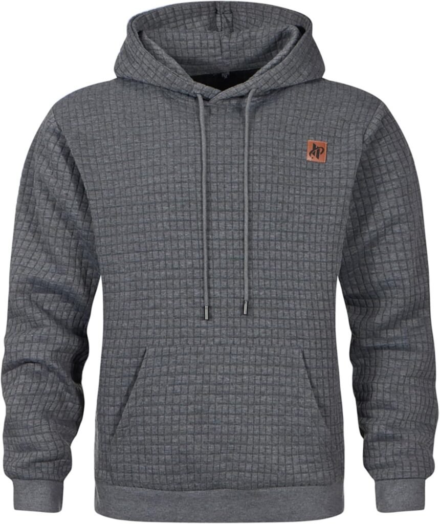 Furpazven Mens Hoodie Pullover Sweatshirt UK Long Sleeve Fleece Color Block Patchwork Hoodies with Pocket