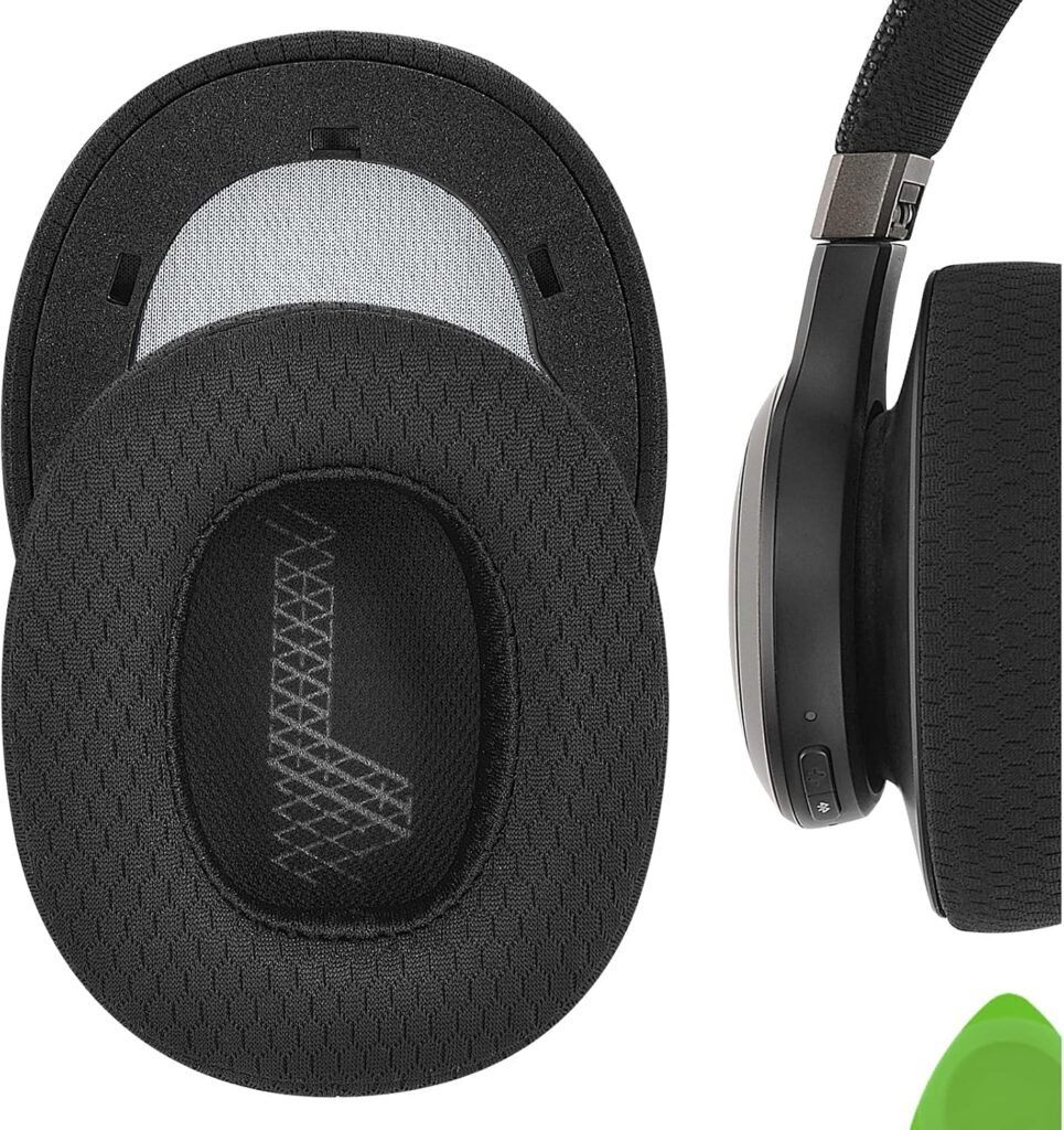 GEEKRIA Comfort Mesh Fabric Replacement Ear Pads for JBL Live 650 BTNC, Lifestyle E65BTNC, Duet NC, Live 660 BTNC Headphones Ear Cushions, Headset Earpads, Ear Cups Repair Parts (Black) GEEKRIA Comfort Mesh Fabric Replacement Ear Pads for JBL Live 650 BTNC, Lifestyle E65BTNC, Duet NC, Live 660 BTNC Headphones Ear Cushions, Headset Earpads, Ear Cups Repair Parts (Black)
