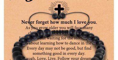 GLLBTPT Cross Bracelet for Son/Grandson/Dad/Nephew/Boyfriend/Godfather Gifts,Baptism Cross Bracelet Gift for Men Teen Boys (Grandson) GLLBTPT Cross Bracelet for Son/Grandson/Dad/Nephew/Boyfriend/Godfather Gifts,Baptism Cross Bracelet Gift for Men Teen Boys (Grandson)