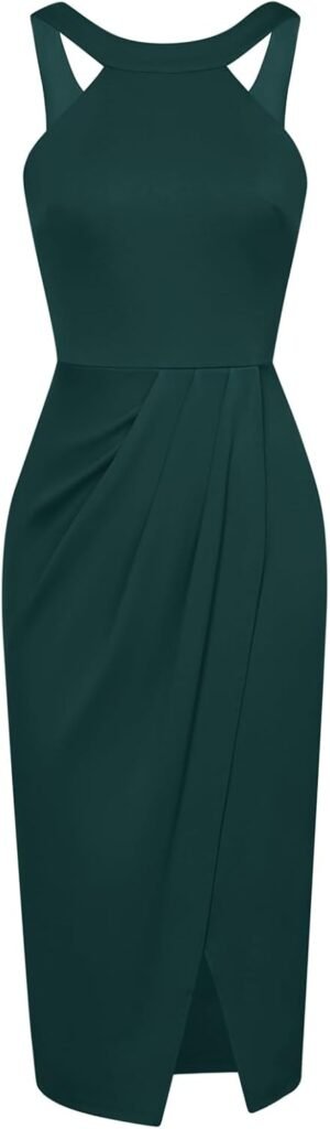 GRACE KARIN Summer Bodycon Dresses for Women UK Elegant Party Cocktail Graduation Wrapped Midi Dress