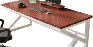 Gaming Table Corner Desk, Modern Simple Wooden Desk, Metal Frame for Home Office Bedroom – Home Office Computer Desk, Student Laptop PC Writing Desks