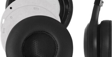 Geekria QuickFit Protein Leather Replacement Ear Pads for JBL E35, E45bt, E45, C45BT Headphones Ear Cushions, Headset Earpads, Ear Cups Repair Parts (Black) Geekria QuickFit Protein Leather Replacement Ear Pads for JBL E35, E45bt, E45, C45BT Headphones Ear Cushions, Headset Earpads, Ear Cups Repair Parts (Black)