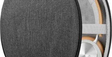 Geekria Shield Headphones Case for On-Ear Headphones, Replacement Hard Shell Travel Carrying Bag with Cable Storage, Compatible with JBL T600BT, Skullcandy Hesh3, B&O BeoplayH95 Headsets (Grey)