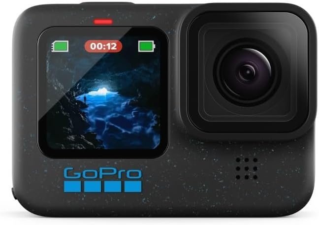 GoPro HERO12 Black – Waterproof Action Camera with 5.3K60 Ultra HD Video, 27MP Photos, HDR, 1/1.9″ Image Sensor, Live Streaming, Webcam, Stabilization