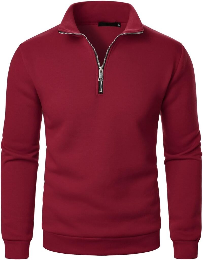 Golf Tops for Men Zip Polo Shirts Men Solid Color Mens Top Stand Collar Tee Shirt Casual Men’s T Shirts Long Sleeve T-Shirts Plus Size Tshirt Men Fall Outfits Y2k Clothes