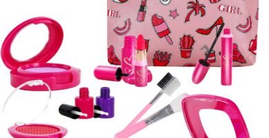 Goodream Girl Gifts Pretend Play Makeup Toys Beauty Set for Toddler Little Girls Age 3 4 5 6-8 Kids Your Princess Niece Granddaughter Birthday Halloween Christmas (Fake Cosmetic 15pcs Kits) Goodream Girl Gifts Pretend Play Makeup Toys Beauty Set for Toddler Little Girls Age 3 4 5 6-8 Kids Your Princess Niece Granddaughter Birthday Halloween Christmas (Fake Cosmetic 15pcs Kits)