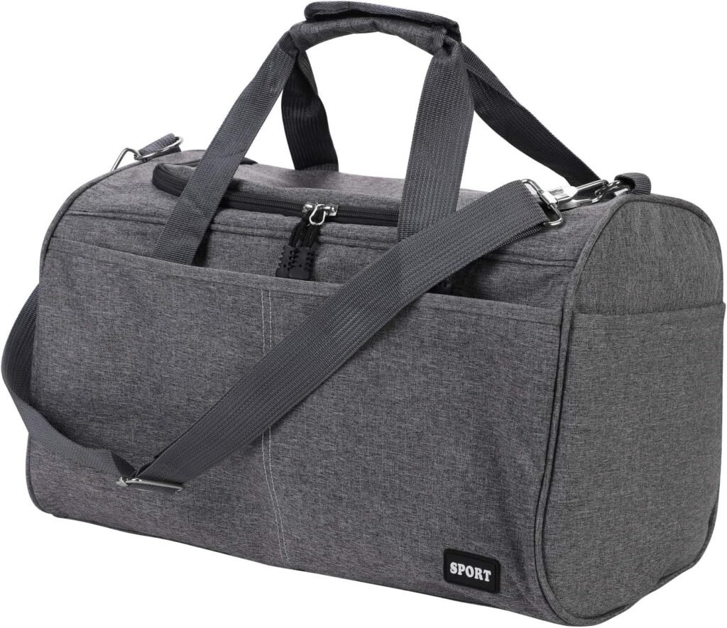 Gym Bag Large Sports Bags Fitness Travel Duffle Bag Mens Womens High Capacity Waterproof Swimming Bags 20L Handbag Holdall Sports Shoulder Bag Tote Detachable Shoulder Strap Black, Grey Gym Bag Large Sports Bags Fitness Travel Duffle Bag Mens Womens High Capacity Waterproof Swimming Bags 20L Handbag Holdall Sports Shoulder Bag Tote Detachable Shoulder Strap Black, Grey