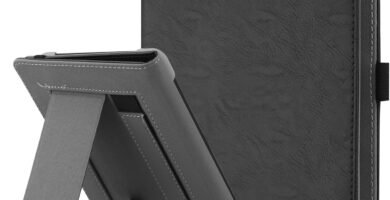 HGWALP Universal Stand Case for 6-7 inch eReaders-Premium PU Leather Sleeve Stand Cover with Handstrap Compatible with All 6″, 6.8″,7″ Paperwhite/Colorsoft/Kobo/Pocketook/Sony E-Book Reader-BK