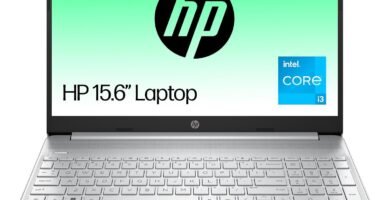 HP 15.6″ Laptop | Intel core i3-1215U Processor | 4 GB RAM | 128 GB SSD | Intel UHD Graphics | FHD Display | Up to 7hrs battery | Win 11 | Dual Speakers | Natural Silver | 15s-fq5020sa