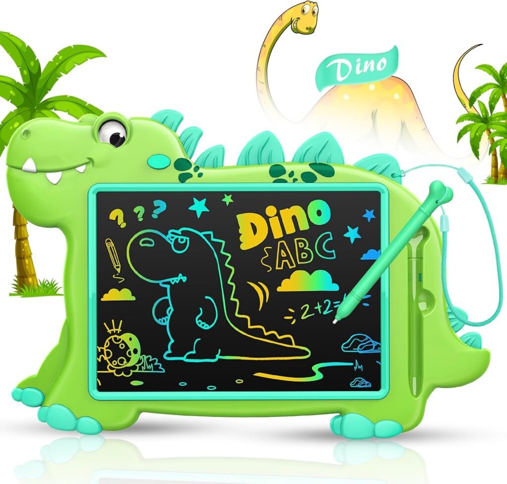 HappyGoLucky Toys for 2-6 Year Old Boy, Lcd Drawing Tablet for Kids Dinosaur Toys for Boys 2-6 Year Old Boys Gifts Toddler Toys Girls Boys Toys age 3-6 Christmas Eve Xmas Gifts Girls Birthday Presents