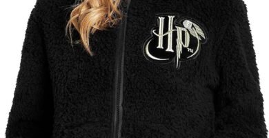 Harry Potter Sherpa Hoodie for Girls, Zip Up Fleece Fluffy Hoodie for Kids Teens
