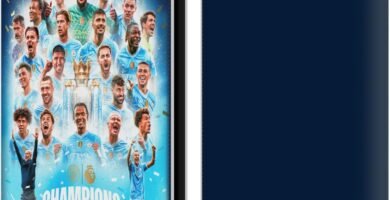 Head Case Designs Officially Licensed Manchester City Man City FC Team Poster 2024 Premier League Champions Leather Book Wallet Case Cover Compatible With Kindle Paperwhite 5 (2021)