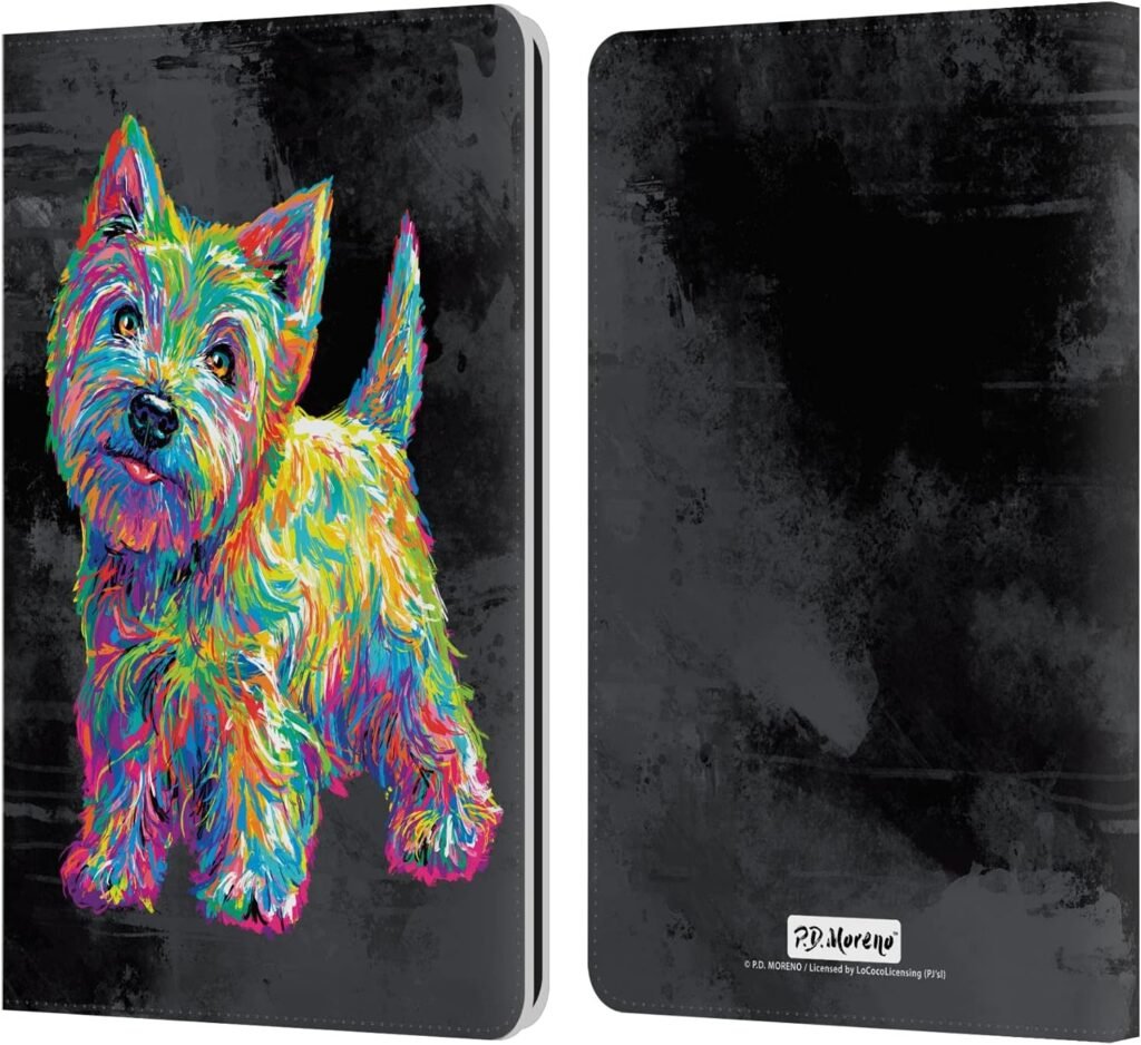 Head Case Designs Officially Licensed P.D. Moreno Marvin The Westie Dog Animals II Leather Book Wallet Case Cover Compatible With Kindle Paperwhite 1/2 / 3