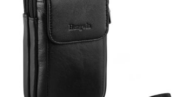 Hengwin Genuine Leather Belt Bag, Small Crossbody Phone Bag for Men, Over the Shoulder Holster, Mobile Phone Case Handbag, Wallet Pouch Card Holder with Multiple Pockets Hengwin Genuine Leather Belt Bag, Small Crossbody Phone Bag for Men, Over the Shoulder Holster, Mobile Phone Case Handbag, Wallet Pouch Card Holder with Multiple Pockets