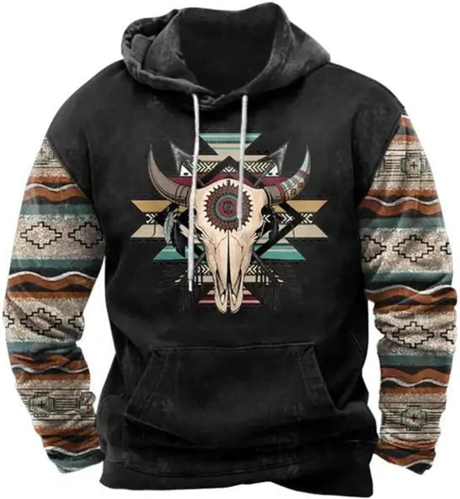 Hoods for Mens Fall Winter Long Sleeve Medieval Hooded Hoodies Outfit Sweatshirt Man 2024