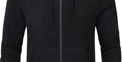 Huayuzh Mens Hoodies Zip Up Work Casual Hooded Sweatshirts with Pocket