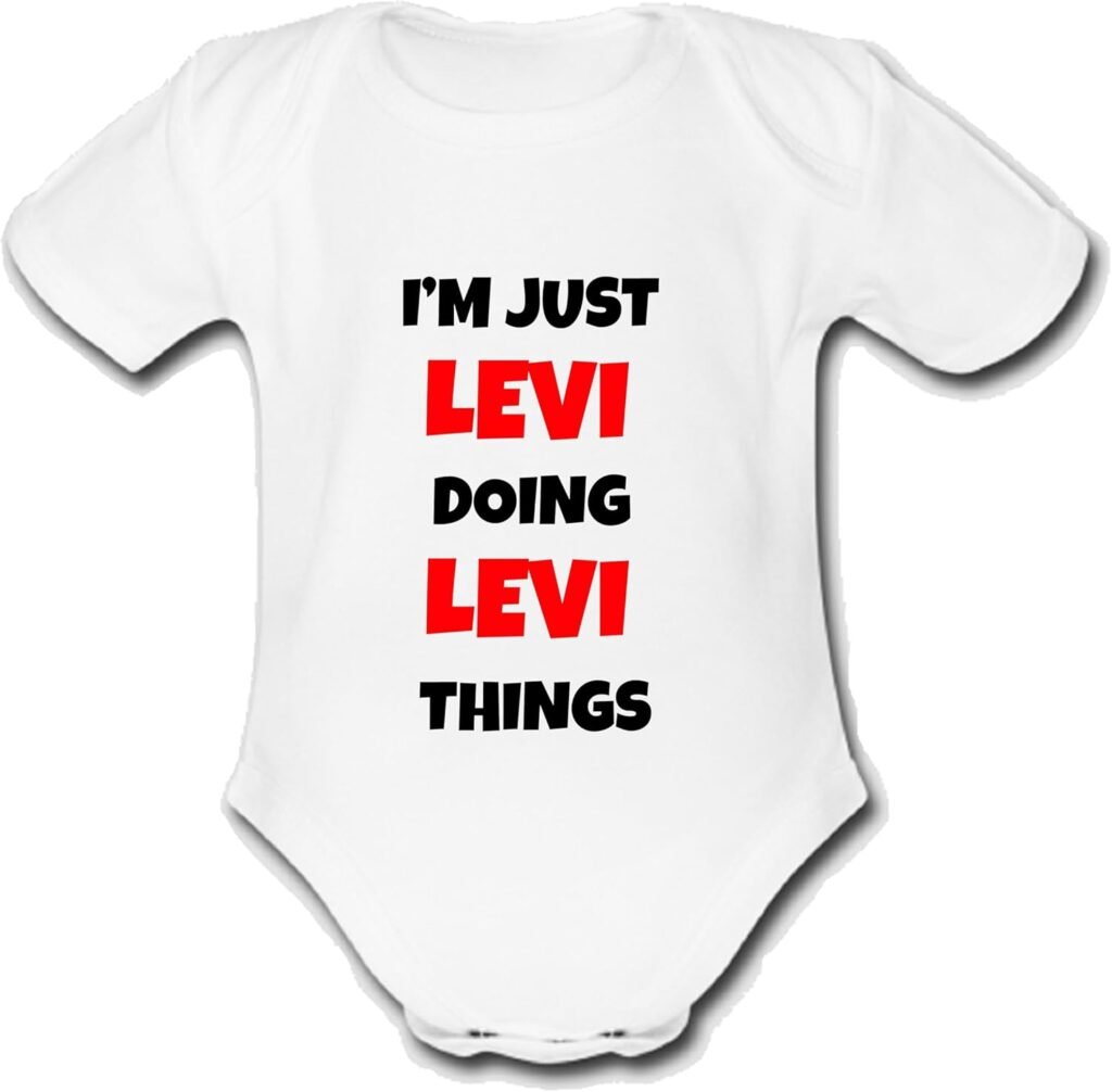 I’M JUST LEVI DOING LEVI THINGS Unique Baby Name Vest Grow Babygrow Bodysuit I’M JUST LEVI DOING LEVI THINGS Unique Baby Name Vest Grow Babygrow Bodysuit