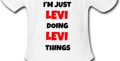 I’M JUST LEVI DOING LEVI THINGS Unique Baby Name Vest Grow Babygrow Bodysuit